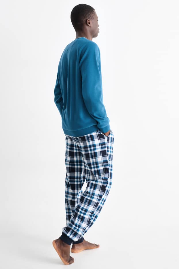 Hommes - Pyjama en polaire - bleu foncé