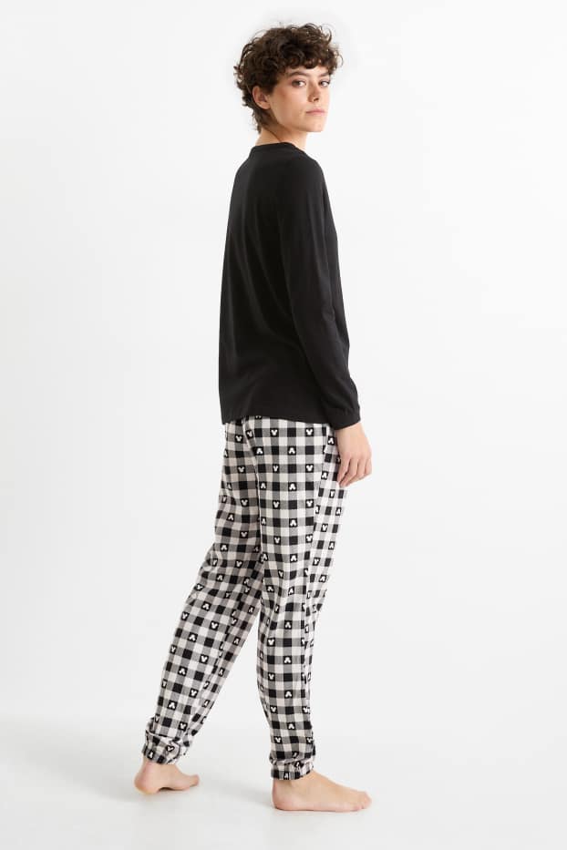 Kobiety - Piżama na zimę - Myszka Miki - czarny