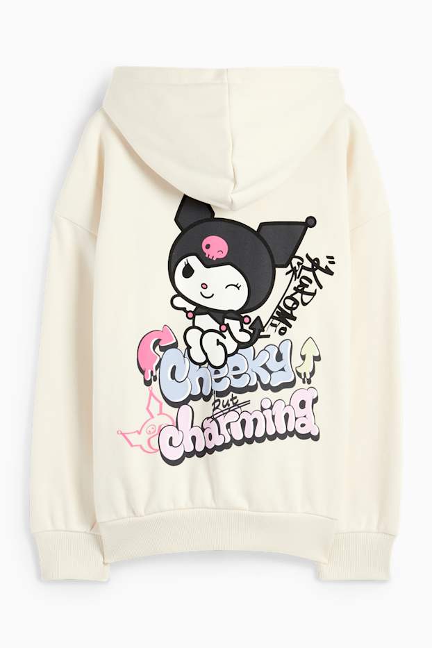 Enfants filles - Kuromi - sweat à capuche - crème