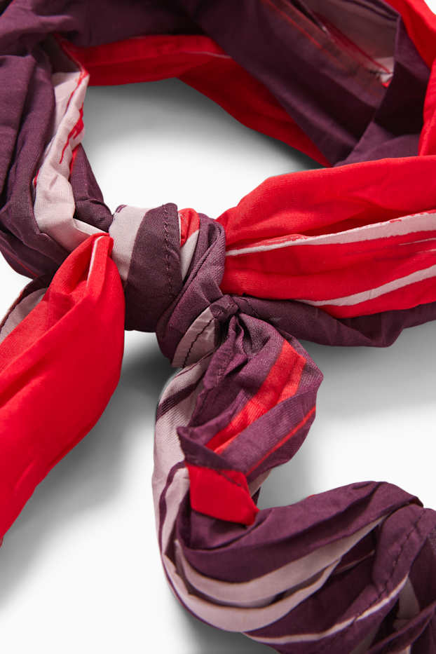 Dames - Sjaaltje - met patroon - rood