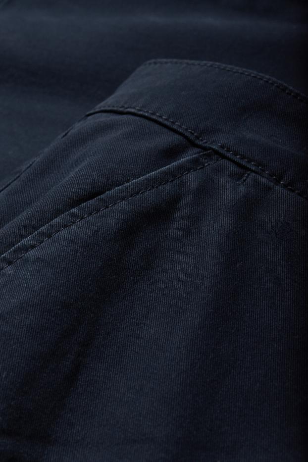Pánské - Kalhoty chino - regular fit - tmavomodrá
