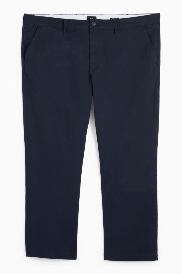 Pánské - Kalhoty chino - regular fit - tmavomodrá