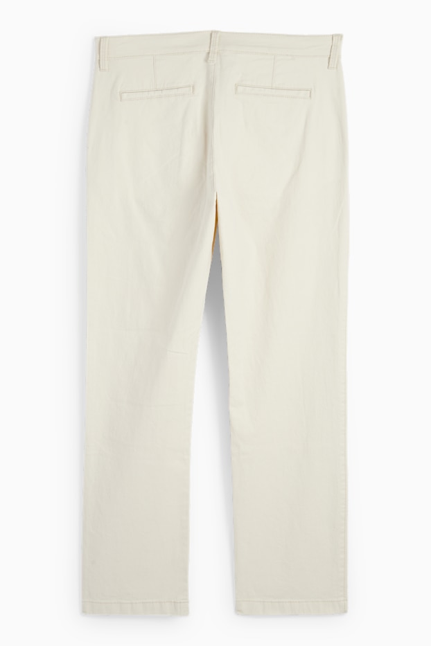 Uomo - Pantaloni chino - regular fit - bianco crema