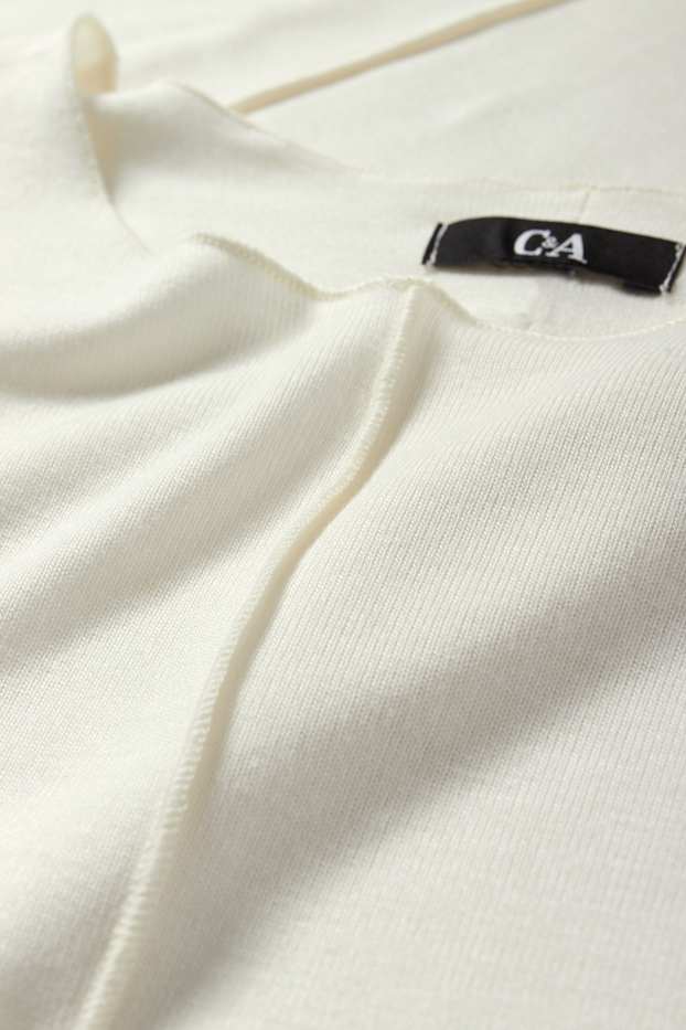 Damen - Langarmshirt - cremeweiß