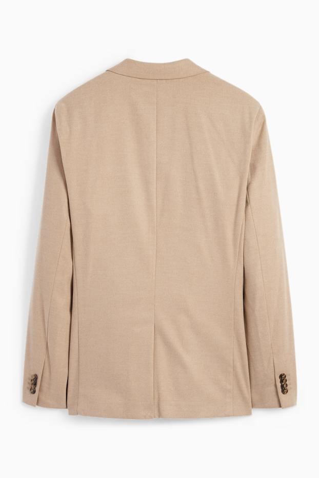 Pánské - Oblekové sako - slim fit - světle hnědá