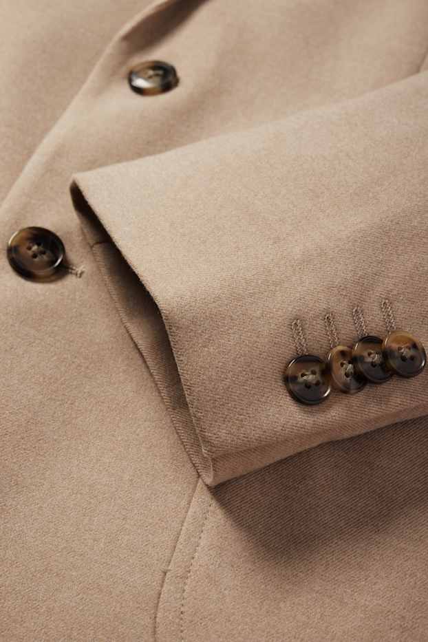 Pánské - Oblekové sako - slim fit - světle hnědá