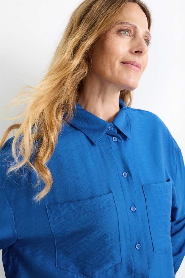 Damen - Bluse - blau