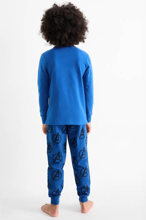 Kinder Buben - Marvel - Pyjama - 2 teilig - blau