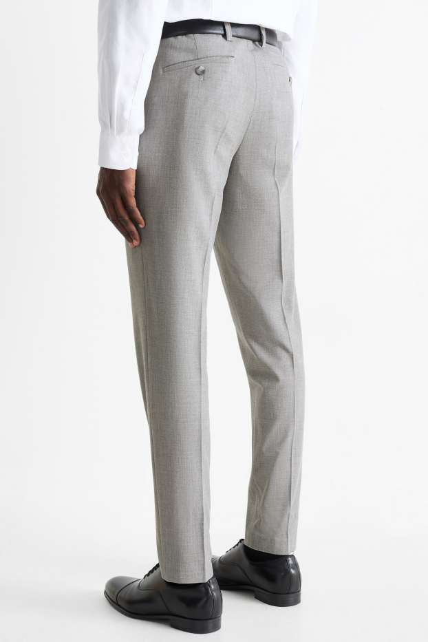 Hombre - Pantalón de vestir - colección modular - slim fit - Flex - gris