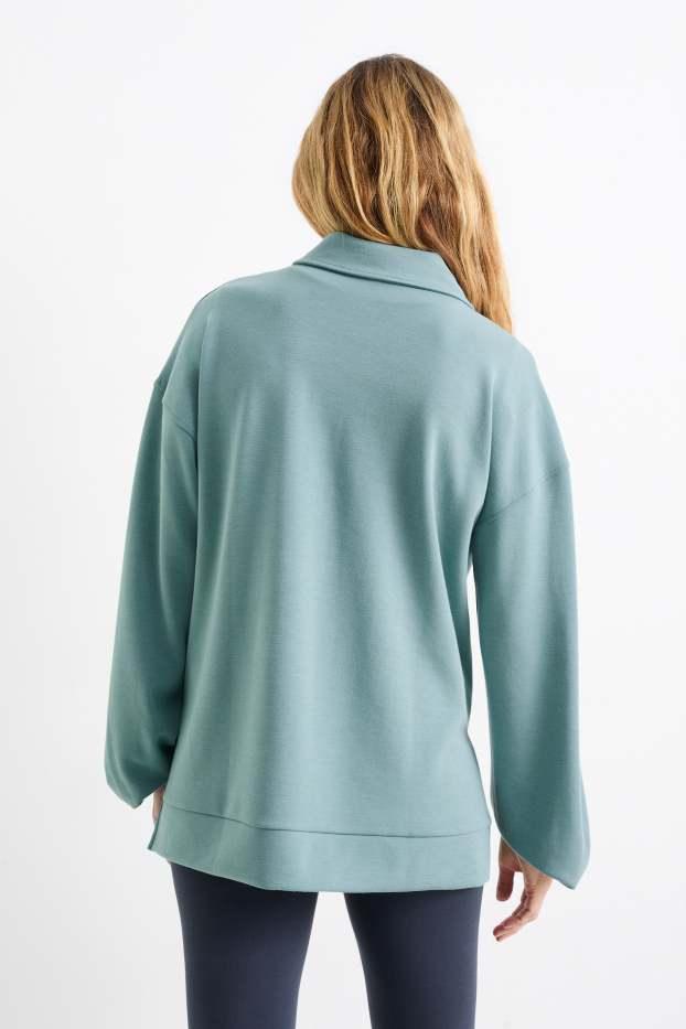 Femei - Bluză de molton basic - verde mentă