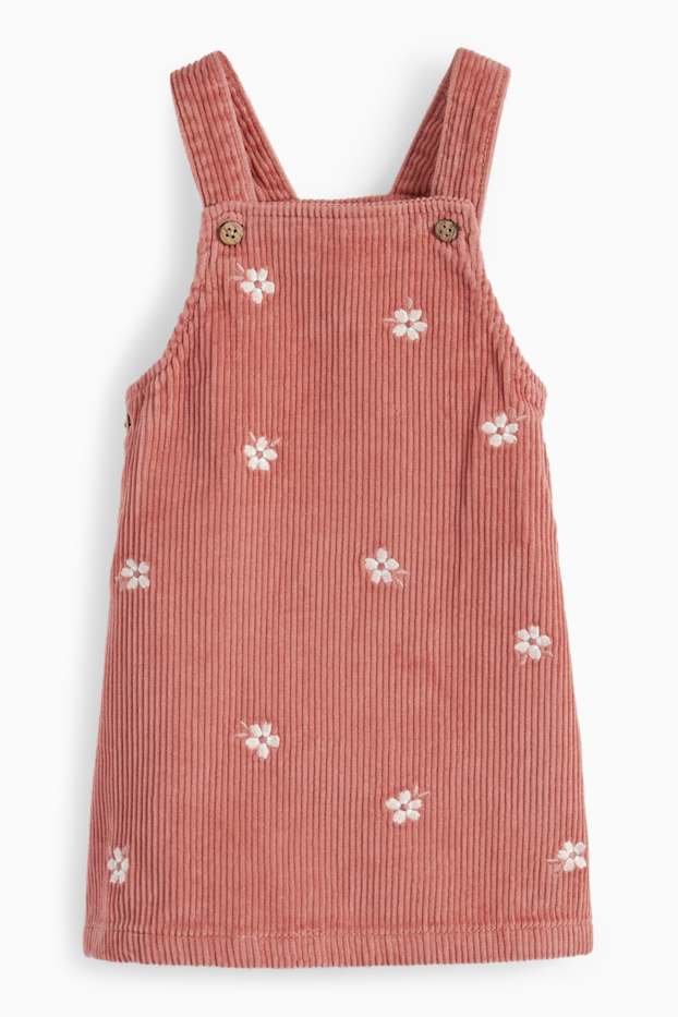 Bébés filles - Petites fleurs - ensemble bébé - 2 pièces - rose foncé