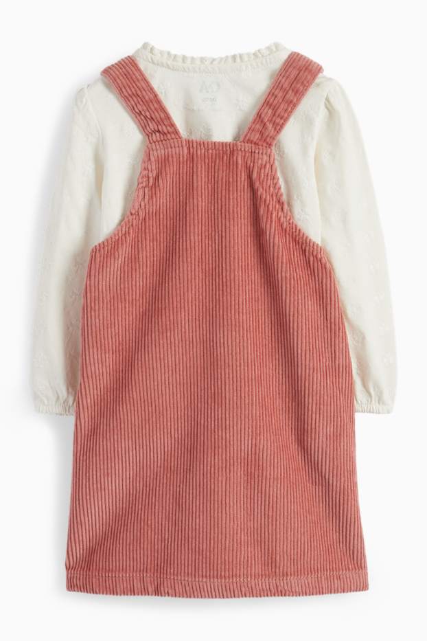 Bébés filles - Petites fleurs - ensemble bébé - 2 pièces - rose foncé