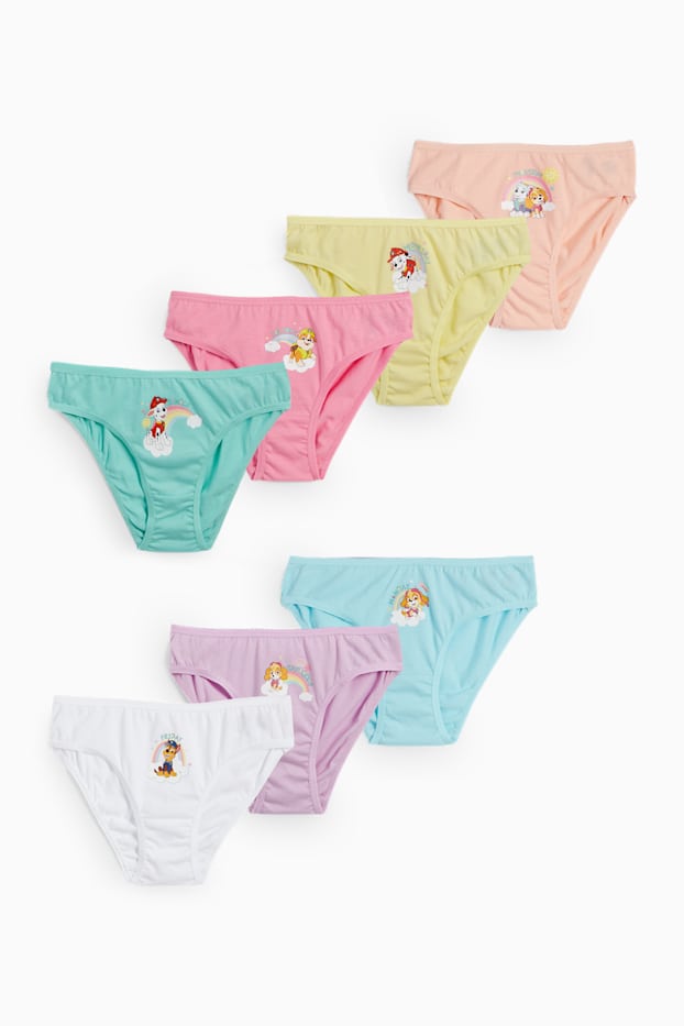 Kinderen: meisjes - Set van 7 - PAW Patrol - Chase, Marshall, Skye - slip - gekleurd