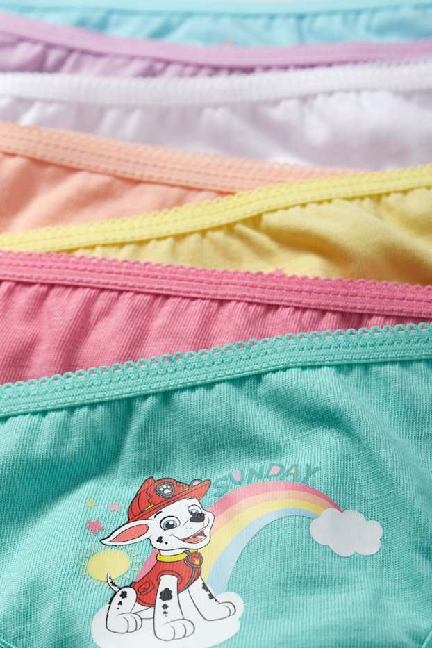 Kinderen: meisjes - Set van 7 - PAW Patrol - Chase, Marshall, Skye - slip - gekleurd