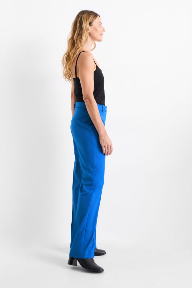 Donna - Pantaloni - vita media - straight fit - blu