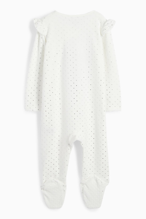 Baby: meisjes - Rendier - babypyjama voor kerst - wit