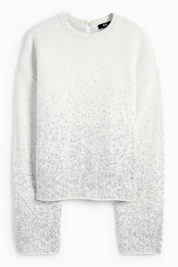 Mujer - Jersey - brillos - blanco roto