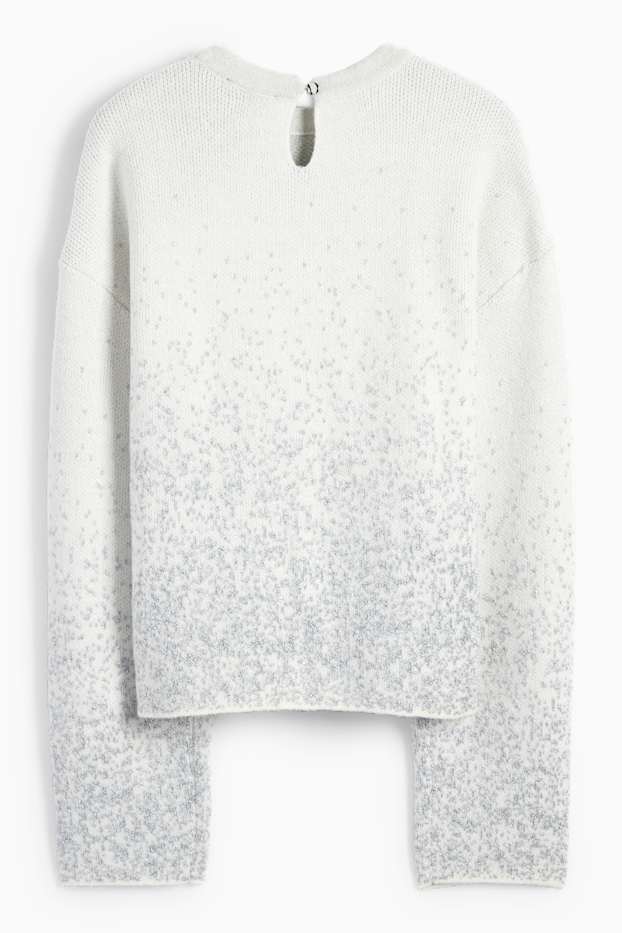 Mujer - Jersey - brillos - blanco roto