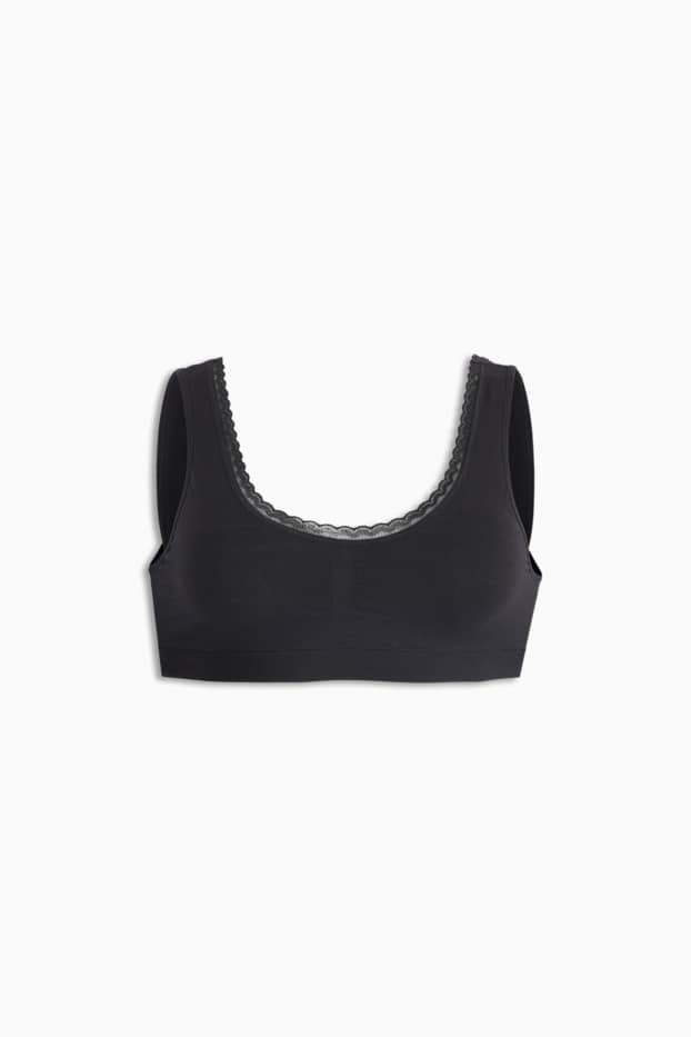 Femmes - Brassière - sans coutures - noir