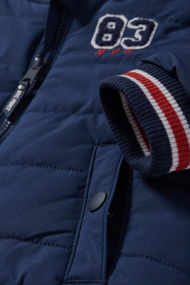 Bambini - Giacca trapuntata con cappuccio - blu scuro