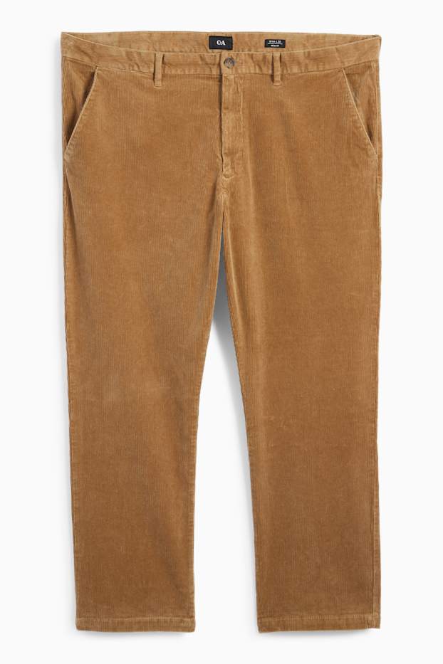 Home - Pantalons de pana - regular fit - marró clar