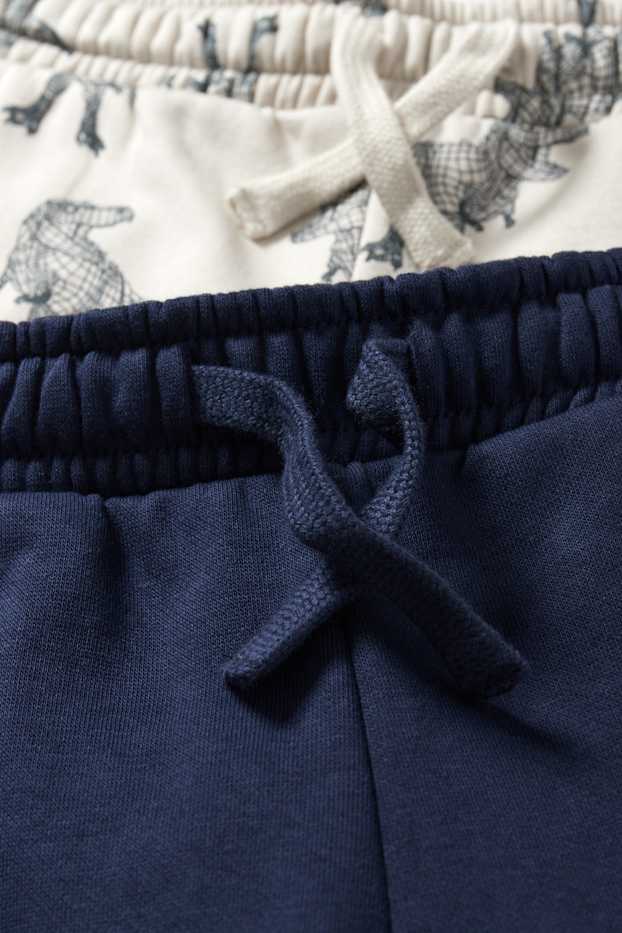 Enfants garçons - Lot de 2 - dinosaures - pantalons de jogging - bleu foncé