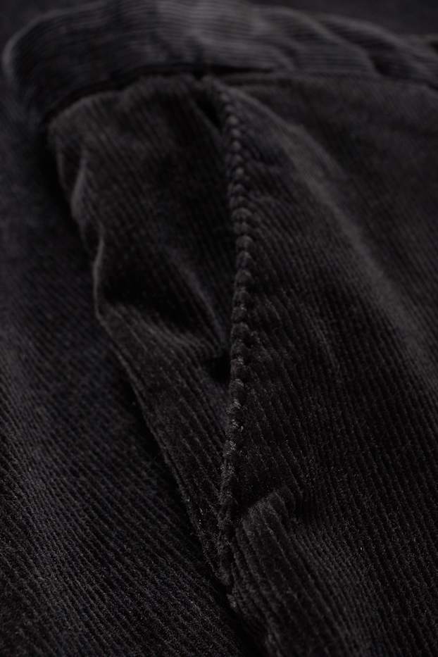 Pánské - Manšestrové kalhoty - regular fit - černá