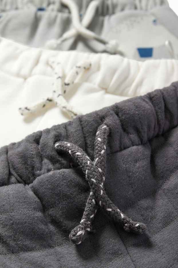 Baby Jungen - Multipack 3er - Eisbär und Hirsch - Baby-Jogginghose - grau