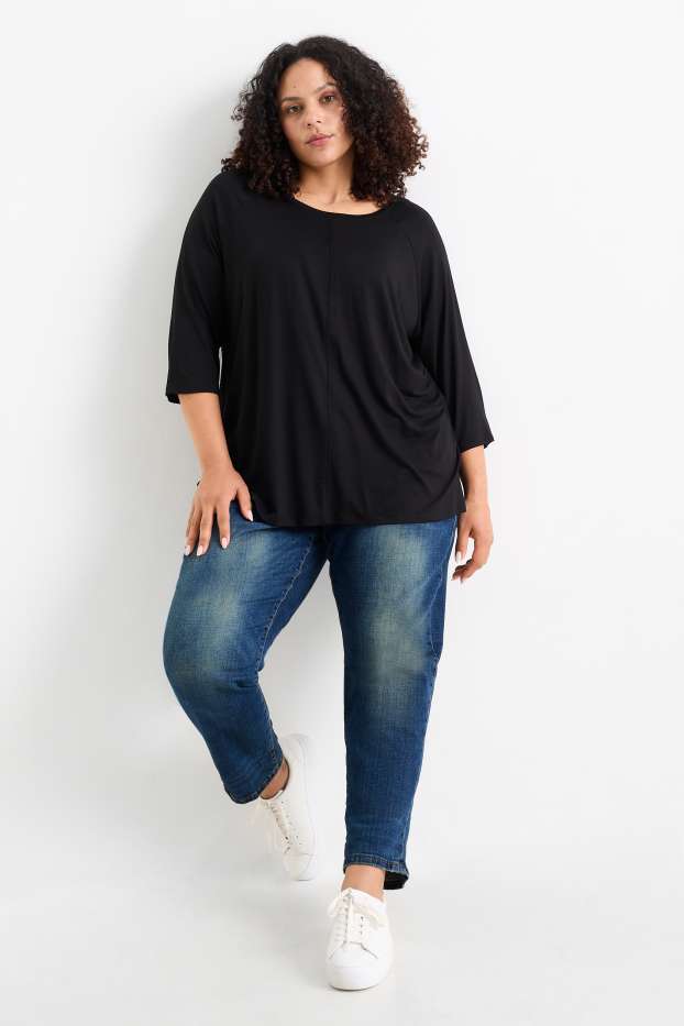 Damen - Boyfriend Jeans - Mid Waist - LYCRA® - jeansblau