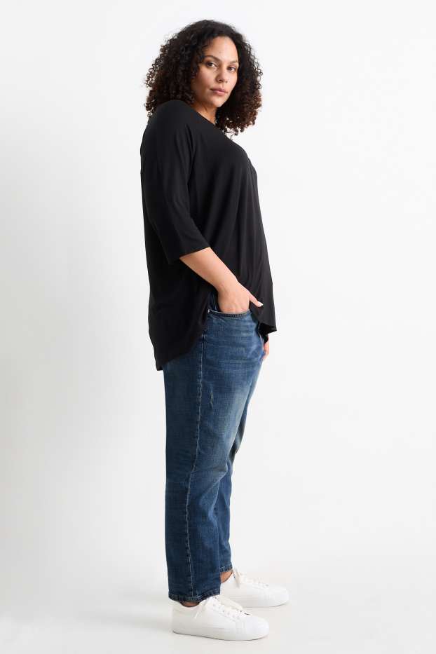 Damen - Boyfriend Jeans - Mid Waist - LYCRA® - jeansblau
