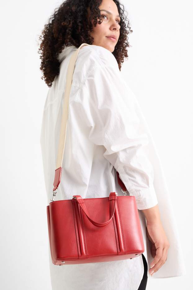 Femmes - Sac à bandoulière amovible - matière synthétique - rouge