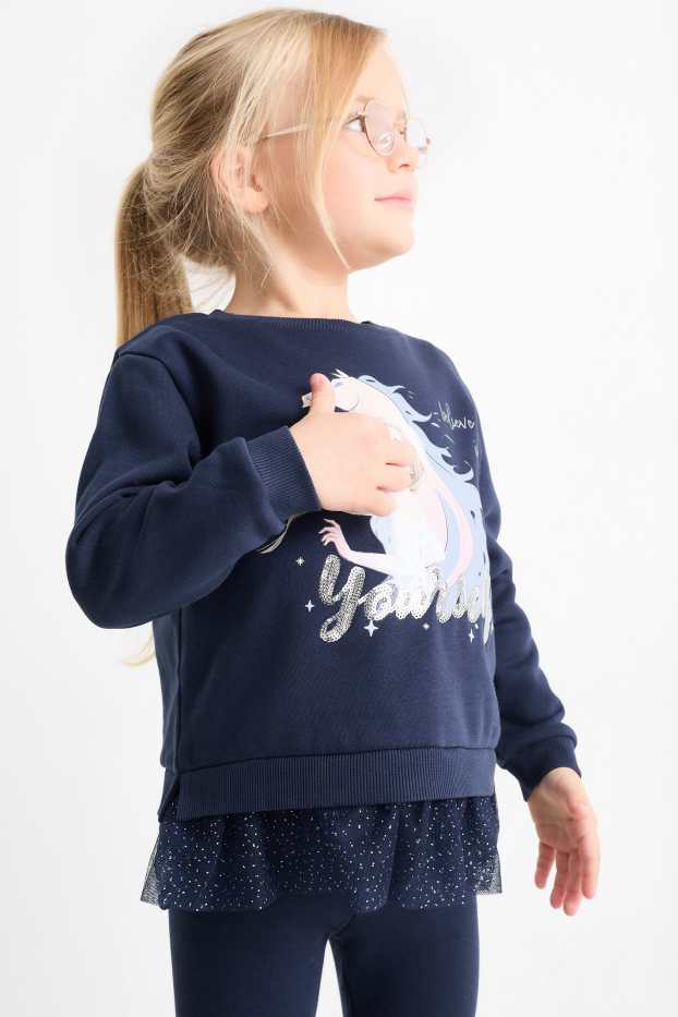 Kinder Mädchen - Die Eiskönigin - Sweatshirt - dunkelblau