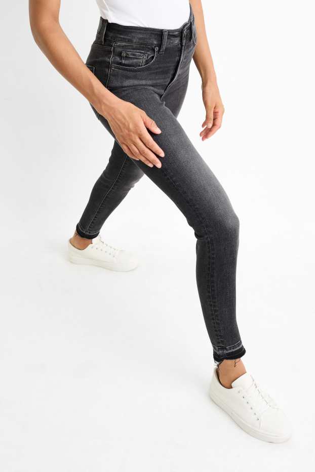 Women - Skinny jeans - high waist - LYCRA® ADAPTIV Fiber - denim-dark gray