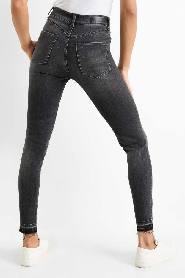 Women - Skinny jeans - high waist - LYCRA® ADAPTIV Fiber - denim-dark gray