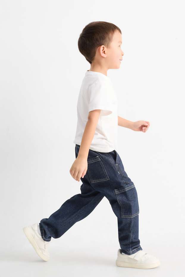 Děti - chlapci - Loose fit jeans - džíny - tmavomodré