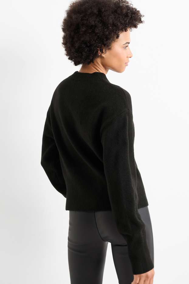 Femmes - Pull orné de strass - noir