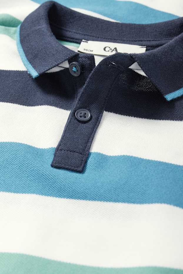 Nen - Polo - de ratlles - blau fosc