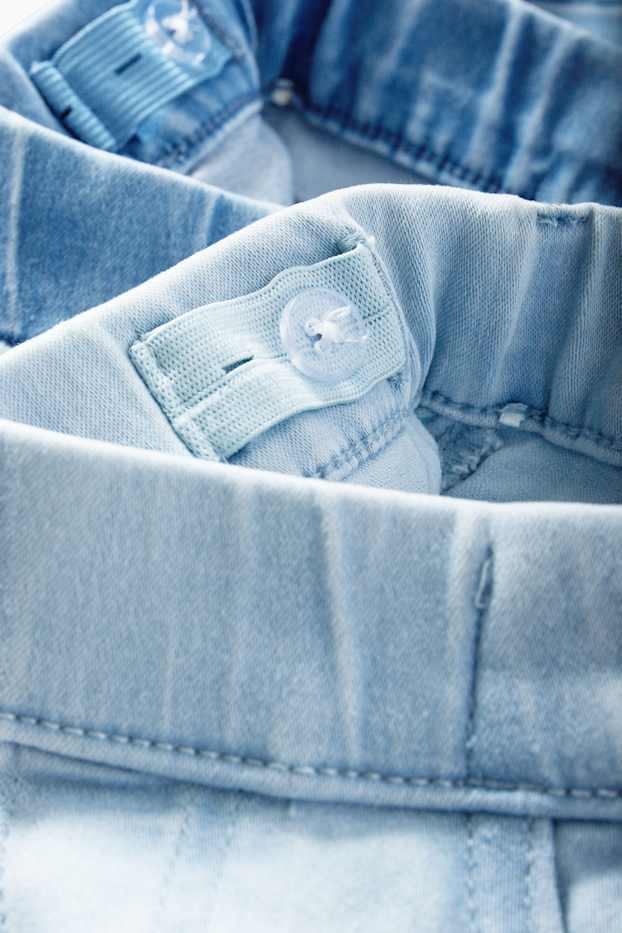 Kinder Mädchen - Multipack 2er - Einhorn und Herz - Flared Jeans - hellblau