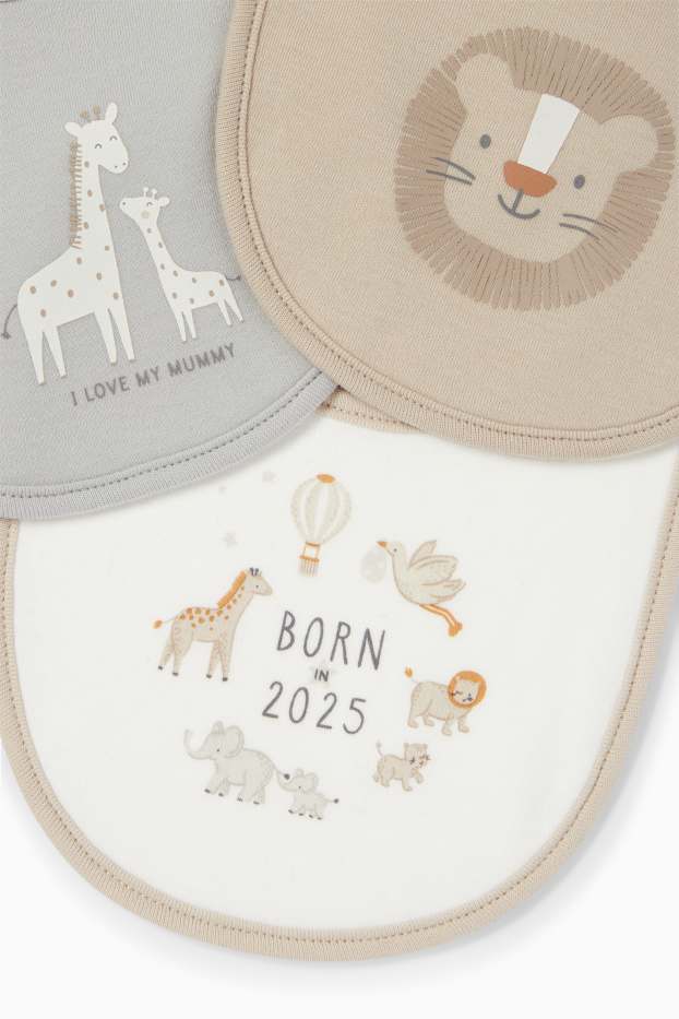 Unisex - Multipack 3 buc. - animale - bavete bebeluși - taupe