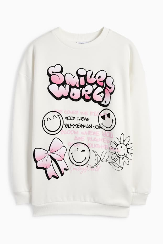 Děti - dívky - SmileyWorld® - mikina - bílá