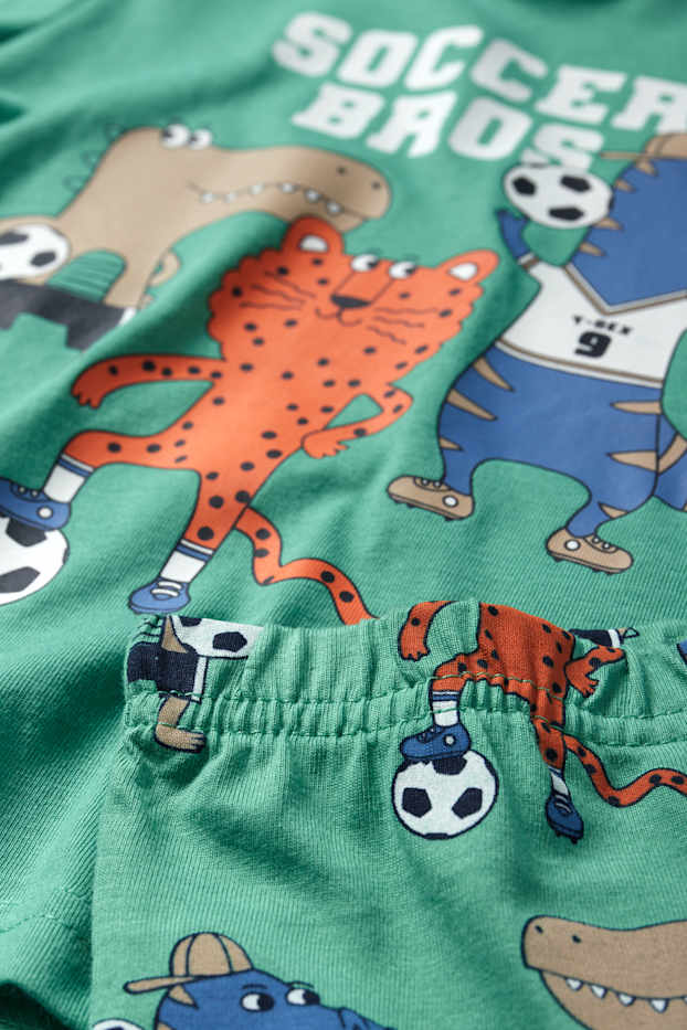 Bambini - Amici del calcio - pigiama - 2 pezzi - verde