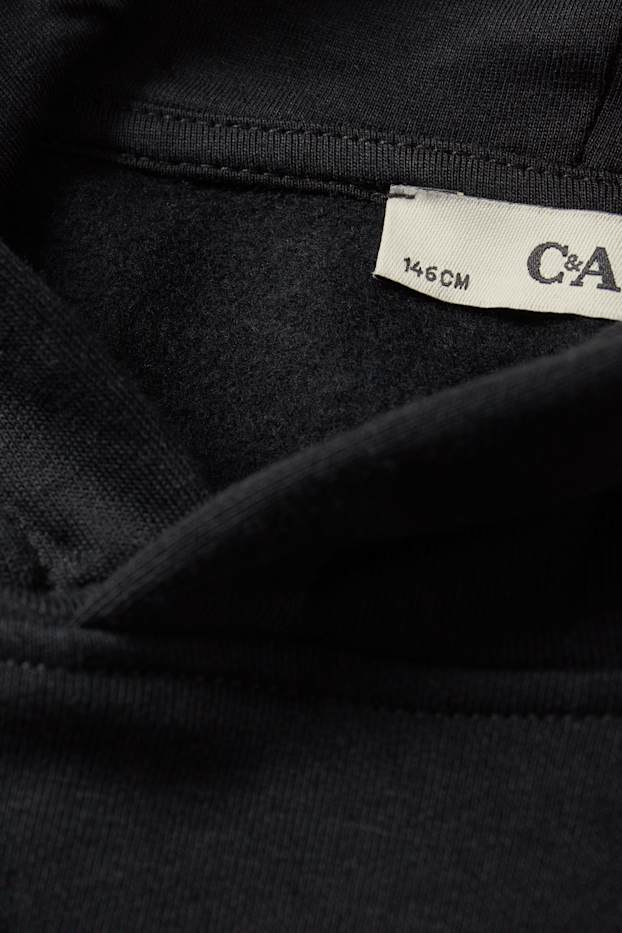 Enfants garçons - Taches de couleur - sweat à capuche - noir