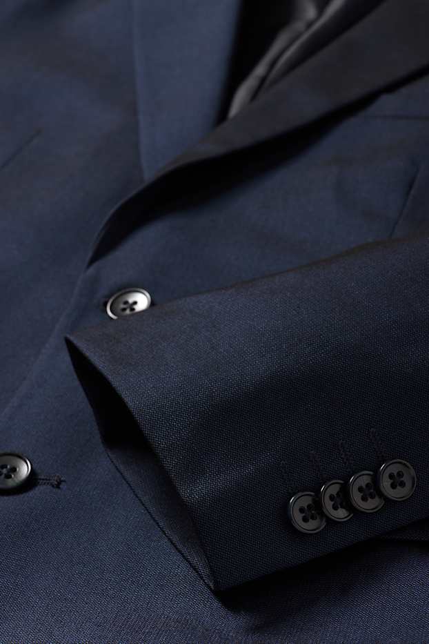 Bărbați - Costum cu cravată - regular fit - 4 piese - albastru închis
