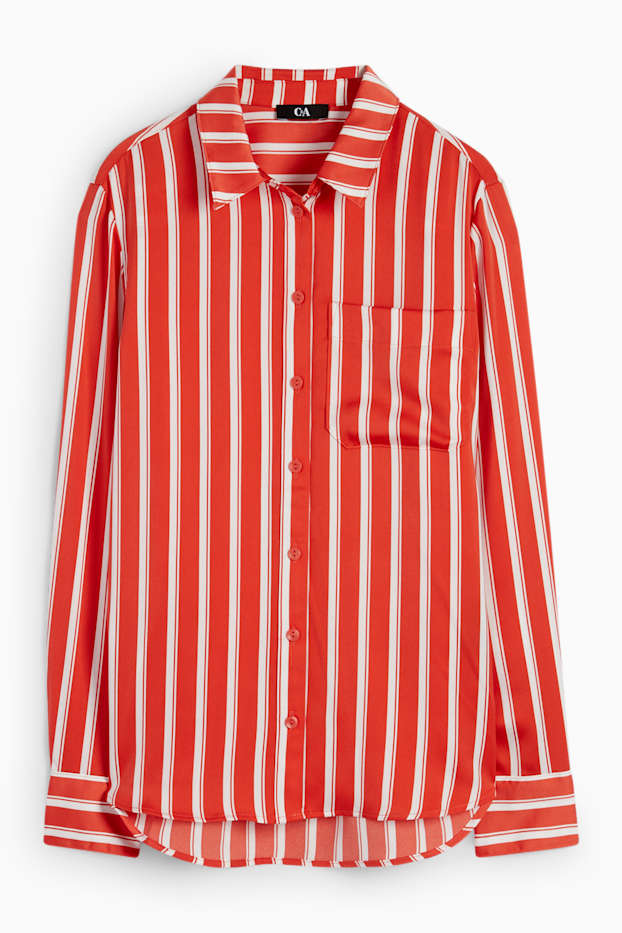 Donna - Blusa - a righe - arancio scuro