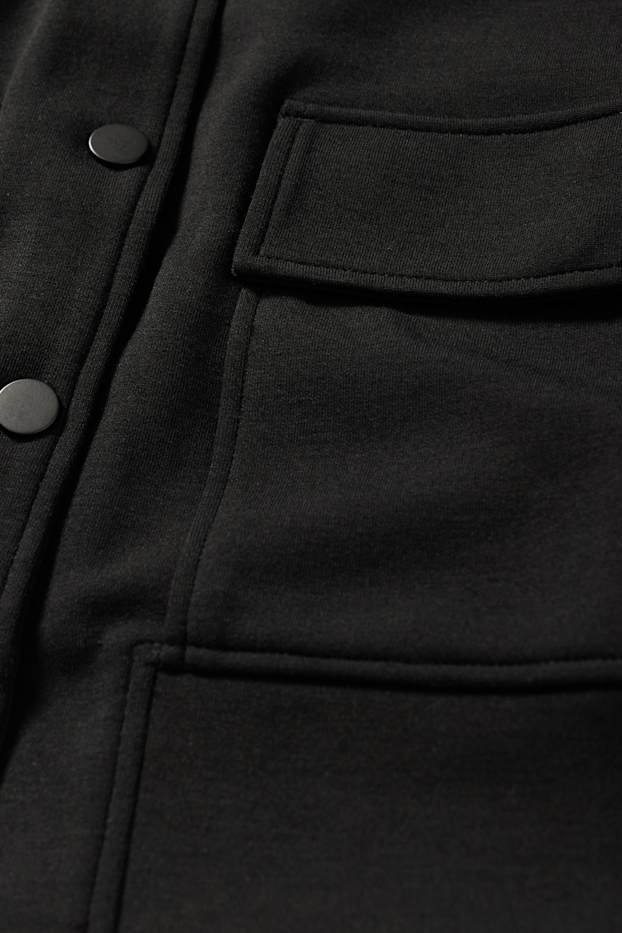 Femmes - Blouson en molleton basique - noir