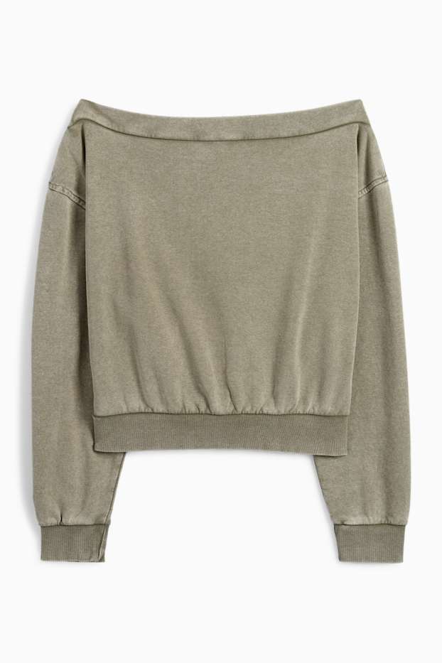Damen - Sweatshirt - grün-melange
