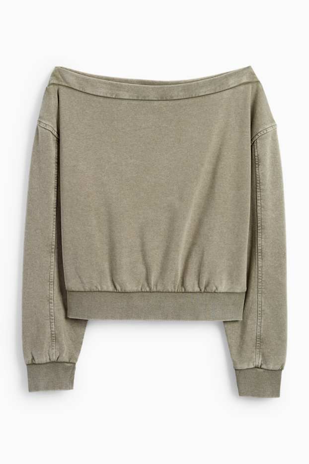 Damen - Sweatshirt - grün-melange