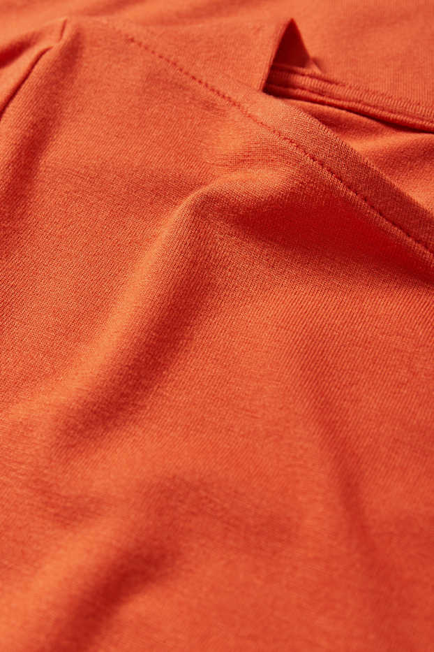 Damen - Basic-Langarmshirt - dunkelorange