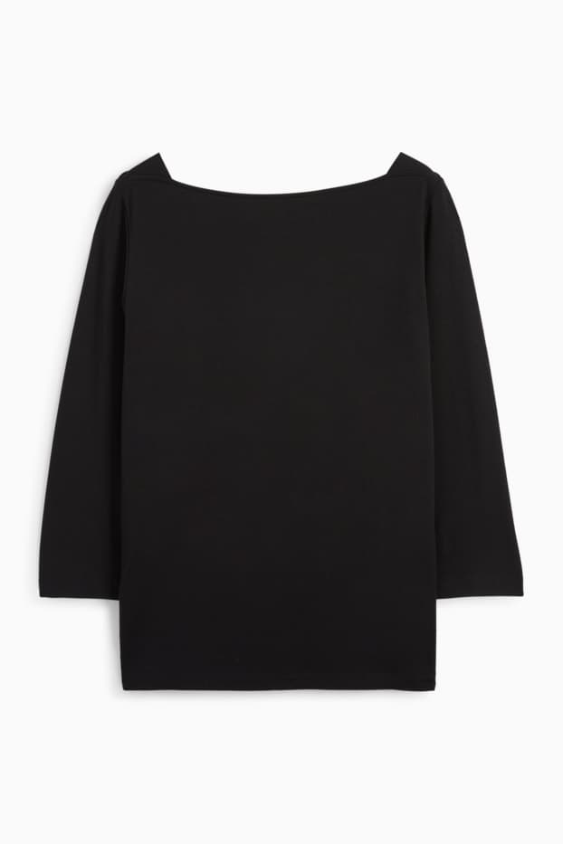 Dames - Basic longsleeve - zwart