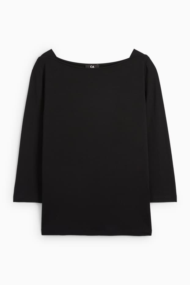 Dames - Basic longsleeve - zwart